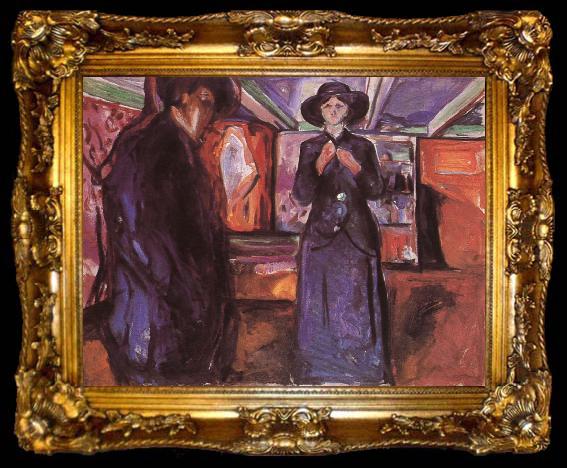 framed  Edvard Munch Female and Male, ta009-2